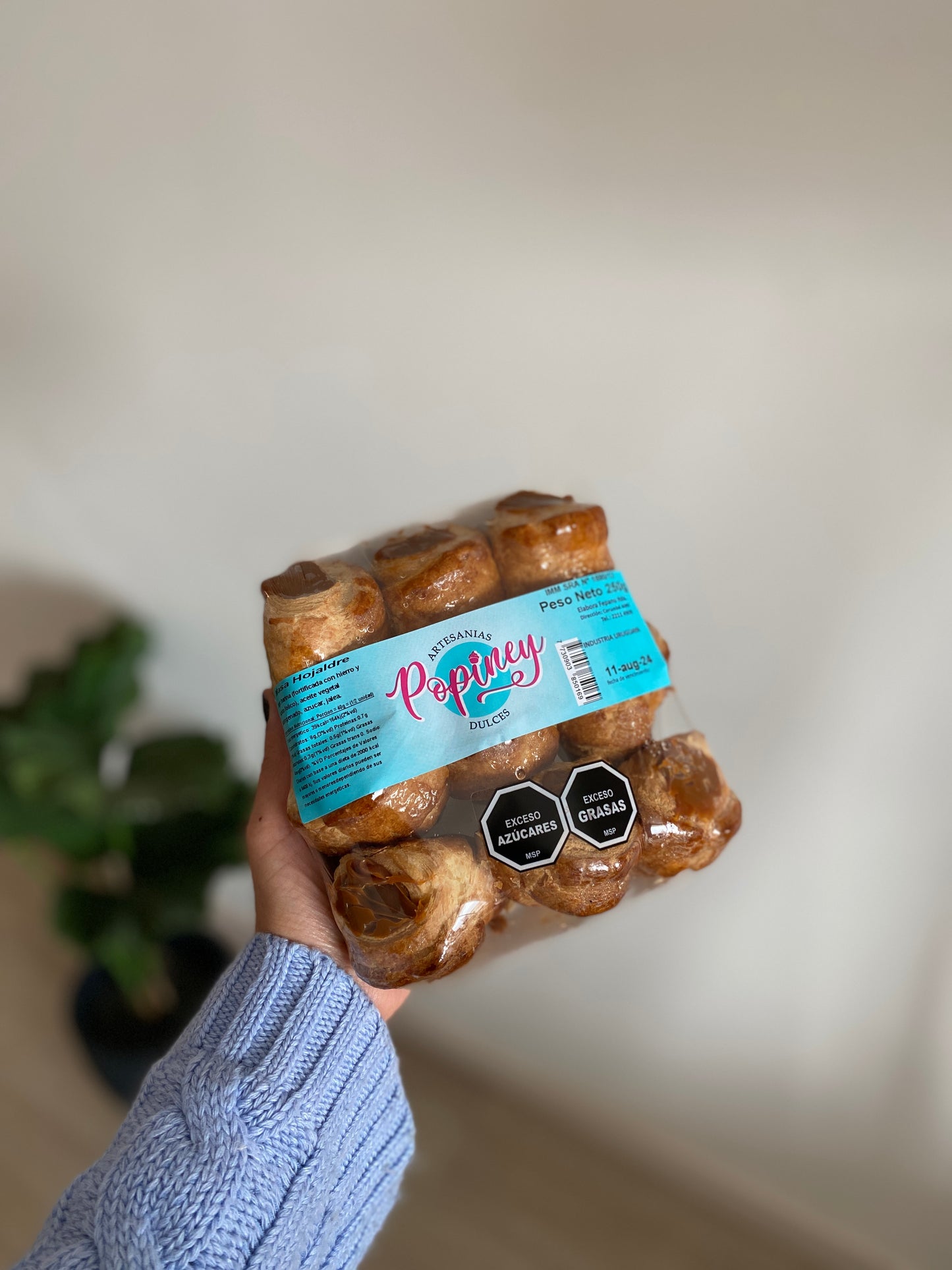 Cañones de dulce de leche